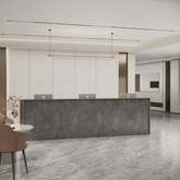 Rumble Simple Wooden Reception Counter Desk with Storage